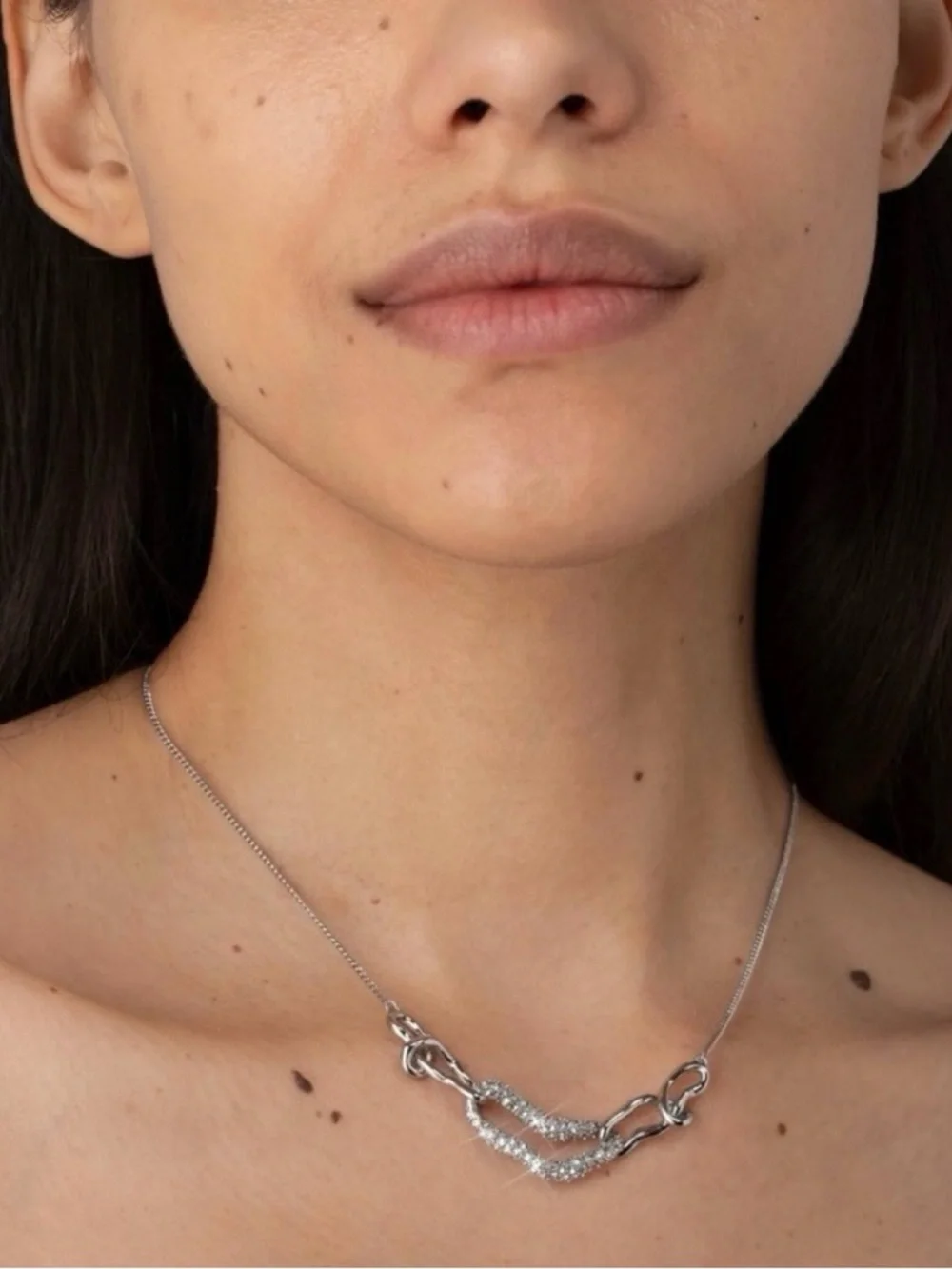 Alexis Bittar Solanales Small Link Necklace - Silver - Picture 4 of 4